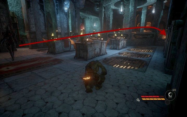 Przejdź po zewnętrznej stronie pomieszczenia, by dostać się do wyjścia - Jaskinia | Misja 4 - Co zostało ukryte | Opis przejścia Styx Shards of Darkness - Styx: Shards of Darkness - poradnik do gry