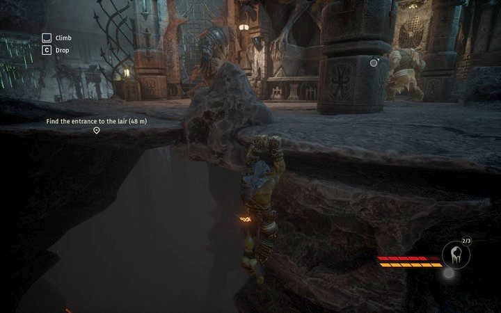 Możesz zwisać z krawędzi, by uniknąć troli - Jaskinia | Misja 4 - Co zostało ukryte | Opis przejścia Styx Shards of Darkness - Styx: Shards of Darkness - poradnik do gry