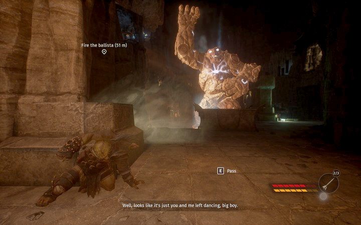 Boss - na początku będzie rzucał kamieniami - Walka z bossem | Misja 9 - Zemsta | Opis przejścia Styx - Styx: Shards of Darkness - poradnik do gry