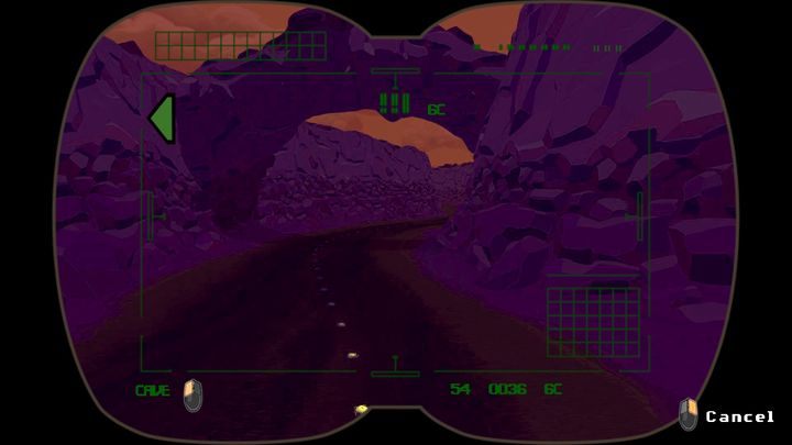 Kiedy będziesz już w posiadaniu dopalacza i gogli (ikonka tych ostatnich ma być widoczna w prawym górnym rogu ekranu), kliknij PPM - Ben założy gogle i zmieni się oglądany widok - Ukradnij rampę i przeskocz przez wąwóz | Rozdział drugi - Full Throttle Remastered - poradnik do gry