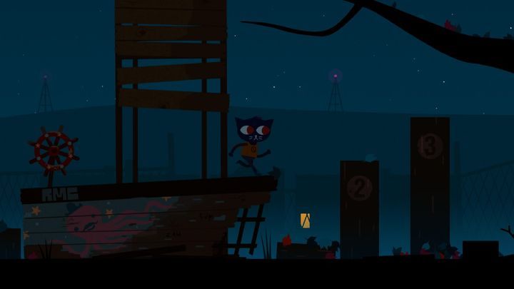 Żeby przejść dalej, musisz wskoczyć z rozbiegu na drzewo. - Night in the Woods: Prolog - opis przejścia - Night in the Woods - poradnik do gry