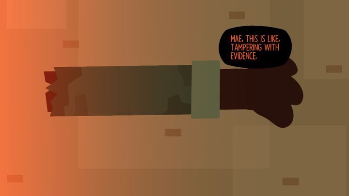 Odcięta ręka na ulicy to niecodzienny widok. - Night in the Woods: Rozdział 1 - opis przejścia - Night in the Woods - poradnik do gry