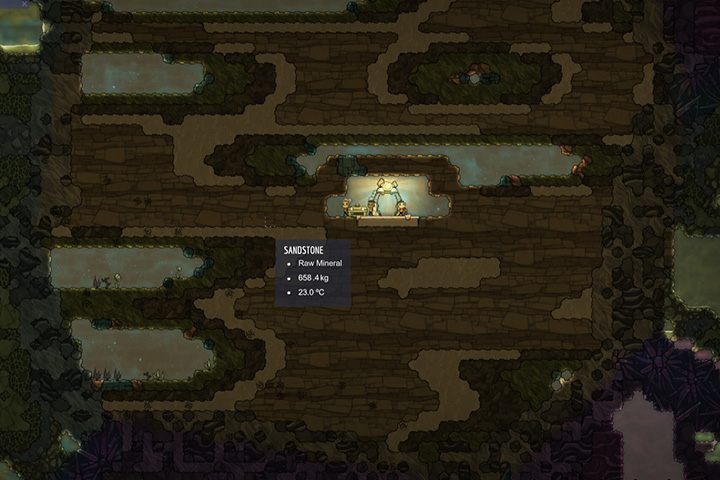 Sandstone - Piaskowiec - Minerały, skały i metale w Oxygen Not Included - Oxygen Not Included - poradnik do gry