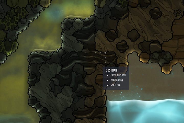Obsidian - obsydian - Minerały, skały i metale w Oxygen Not Included - Oxygen Not Included - poradnik do gry