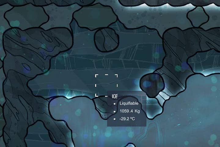 Ice - lód - Minerały, skały i metale w Oxygen Not Included - Oxygen Not Included - poradnik do gry