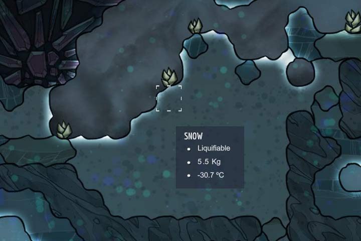 Snow - śnieg - Minerały, skały i metale w Oxygen Not Included - Oxygen Not Included - poradnik do gry