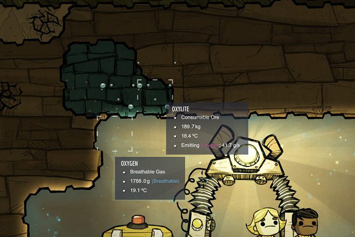 Oxylite to twoje początkowe źródło tlenu. - Jakie surowce i materiały są niezbędne w Oxygen Not Included? - Oxygen Not Included - poradnik do gry