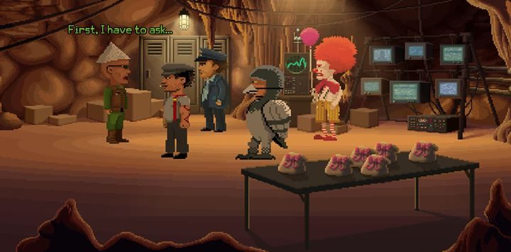 Udaj się na tajemnicze spotkanie i zabierz prezent upominkowy za przybycie. - Part 7 - Madness | Opis przejścia Thimbleweed Park - Thimbleweed Park - poradnik do gry