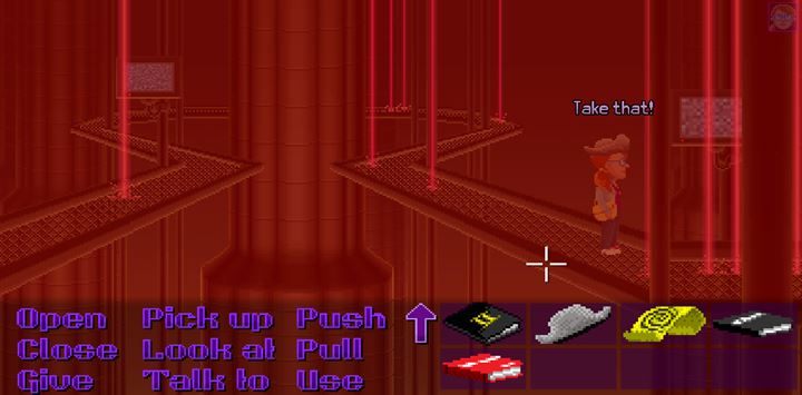 Czapka + aluminium to niezawodna ochrona przed laserami. - Part 8 - The Escape | Opis przejścia Thimbleweed Park - Thimbleweed Park - poradnik do gry