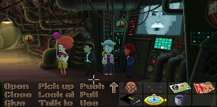 Użyj Strange Tool na slocie obok drzwi, by wejść do środka i zakończyć pojedynek z wujkiem Chuckiem. - Part 8 - The Escape | Opis przejścia Thimbleweed Park - Thimbleweed Park - poradnik do gry