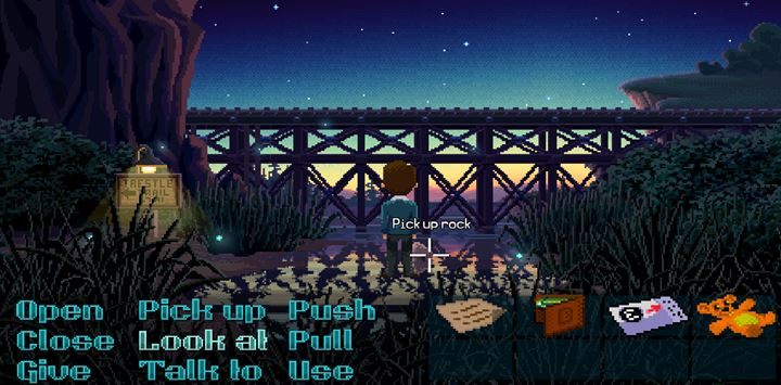 Podnieś kamień i rozbij nim lampkę. - Part 1 - The Meeting / Part 2 - The Body | Opis przejścia Thimbleweed Park - Thimbleweed Park - poradnik do gry