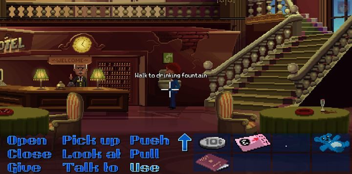 Użyj kranu, by przestraszyć przy nim dziecko i jednego z agentów. - Part 3 - The Arrest | Opis przejścia Thimbleweed Park - Thimbleweed Park - poradnik do gry