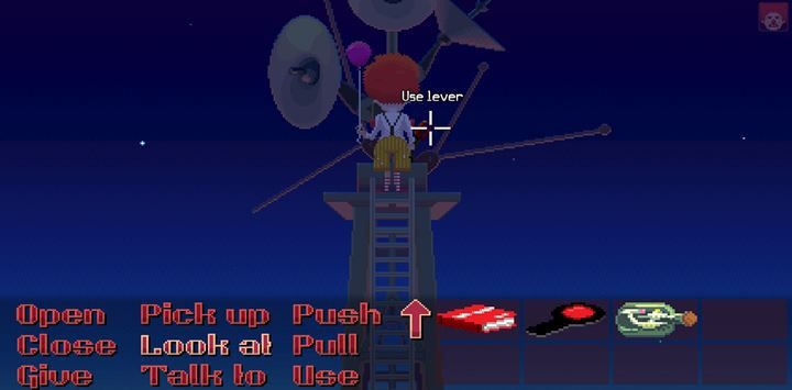 Jako Ransome wejdź na szczyt wieży i przesuń dźwignię. - Part 6 - The Factory | Opis przejścia Thimbleweed Park - Thimbleweed Park - poradnik do gry