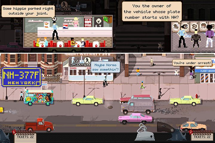 Poszukiwany samochód będzie stał w zachodniej części. Zajdź najpierw do jadłodajni a następnie aresztuj kierowcę, który przebywa w pralni. - Tydzień 2 służby w Beat Cop - Beat Cop - poradnik do gry