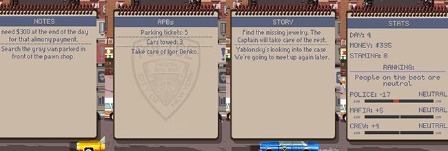 Notatnik to twoja osobista encyklopedia. - Interfejs oraz notatnik w Beat Cop - Beat Cop - poradnik do gry