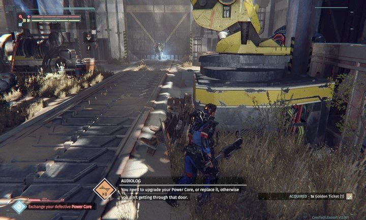 Za zakrętem podejdź do bramy i zabij przeciwnika - Opuszczona Strefa Produkcyjna | Opis przejścia The Surge - The Surge - poradnik do gry