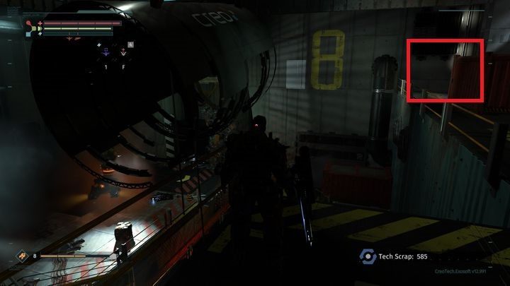 Zejdź po schodach na dół, zeskocz do działu recyklingu i pozbądź się napotkanych tam wrogów - Centrala Produkcyjna B | Opis przejścia The Surge - The Surge - poradnik do gry