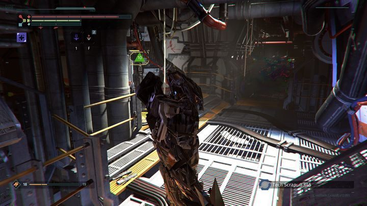 Następnie skorzystaj z korytarza technicznego, który widzisz w pomieszczeniu po zjechaniu egzowindą na dół - Jądro - finał The Surge The Surge - The Surge - poradnik do gry