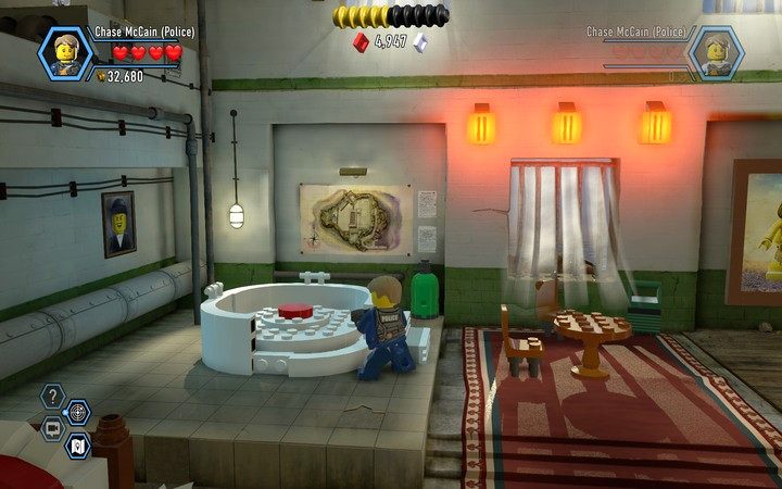 Pierwszy przycisk w jacuzzi - Cele więzienne na wyspie | Rozdział 3 w Lego City: Tajny Agent - LEGO City: Tajny Agent - poradnik do gry