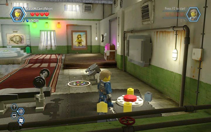 Trzeci przycisk pod workiem treningowym - Cele więzienne na wyspie | Rozdział 3 w Lego City: Tajny Agent - LEGO City: Tajny Agent - poradnik do gry