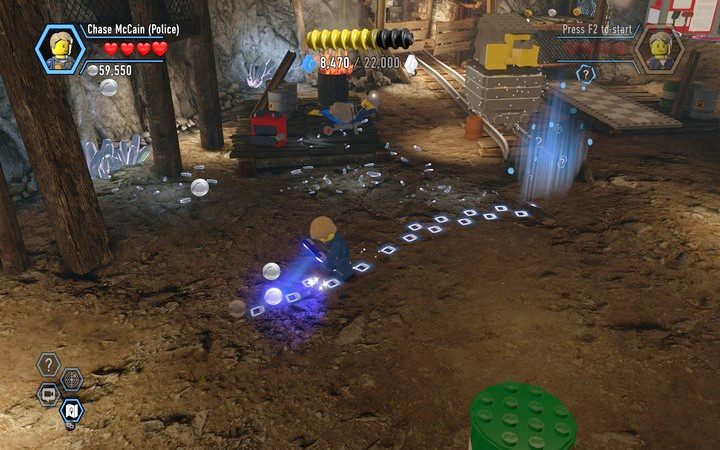 Podążaj za śladami, miejsce rozpoczęcia znajduje się pod skałkami - Kopalnia | Rozdział 3 w Lego City: Tajny Agent - LEGO City: Tajny Agent - poradnik do gry