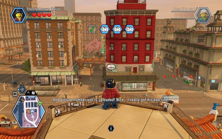 Używając urządzenia policyjnego wykonaj zdjęcia mafiozów z odpowiednim przybliżeniem! - Podsłuchiwanie gangu | Rozdział 6 w Lego City: Tajny Agent - LEGO City: Tajny Agent - poradnik do gry