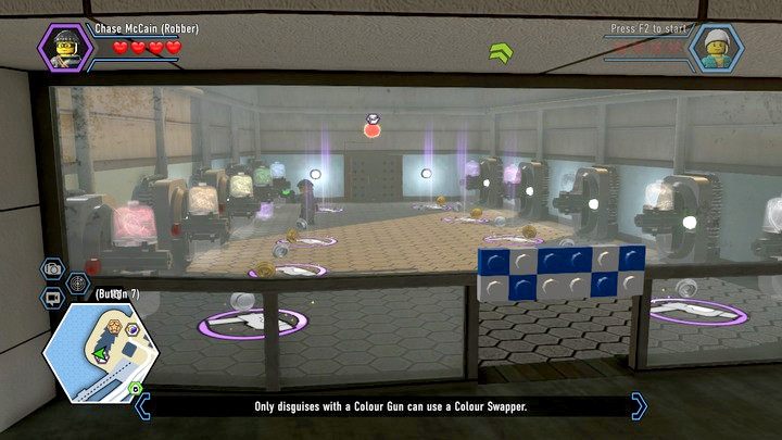 Masz tu dostęp do bardzo wielu kolorów zmieniacza - lokacja ta może być przydatna także podczas swobodnej rozgrywki - Włamanie do muzeum | Rozdział 10 w Lego City: Tajny Agent - LEGO City: Tajny Agent - poradnik do gry