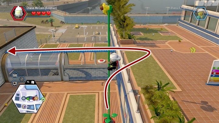 Dalej przejść nie możesz - aktywny wentylator będzie spychał cię na dół - Szpital | Rozdział 10 w Lego City: Tajny Agent - LEGO City: Tajny Agent - poradnik do gry