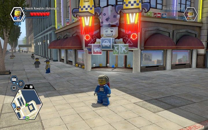 Wejście do sklepu z zabawkami - Obszar północno-wschodni w Lego City: Tajny Agent | Mapy sekretów - LEGO City: Tajny Agent - poradnik do gry