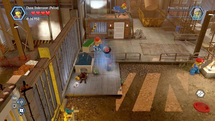 W drugim obszarze musisz w pierwszej kolejności zdobyć klucz dla robotnika i otworzyć w ten sposób bramę - Plac budowy w Lego City: Tajny Agent - LEGO City: Tajny Agent - poradnik do gry