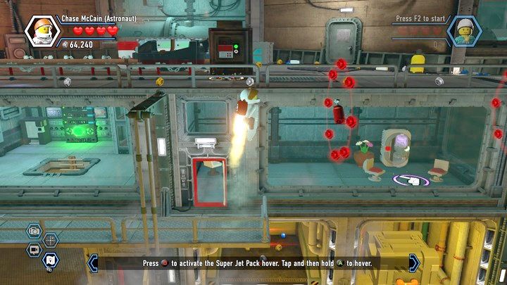 Plecak rakietowy działa dłużej w miejscach oznaczonych ikoną kanistra - Baza Rexa w Lego City: Tajny Agent - LEGO City: Tajny Agent - poradnik do gry