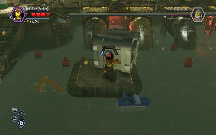 Przy wodzie znajdziesz także srebrną skrzynię - Sekrety w banku w Lego City: Tajny Agent - LEGO City: Tajny Agent - poradnik do gry