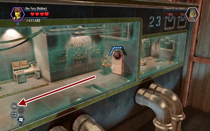 Pod podłogą przejdź w lewo i napraw skrzynkę elektryczną - Sekrety w hangarze w Lego City: Tajny Agent - LEGO City: Tajny Agent - poradnik do gry