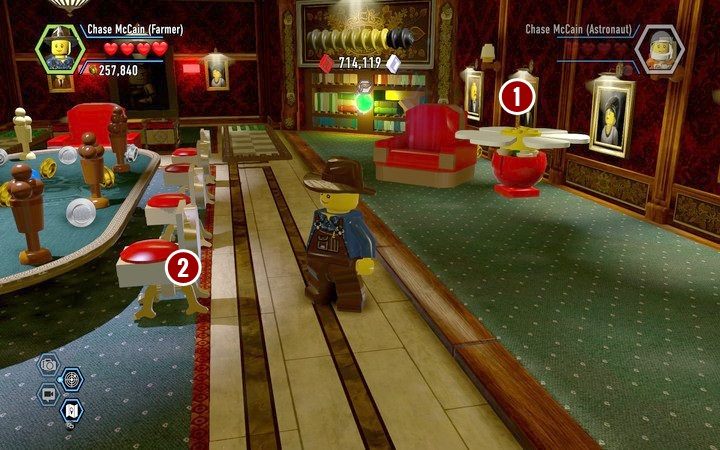 W biurze podlej kwiatek i zniszcz krzesła, potem przejdź do czynności wymaganych przez zadanie - Sekrety w lodziarni w Lego City: Tajny Agent - LEGO City: Tajny Agent - poradnik do gry