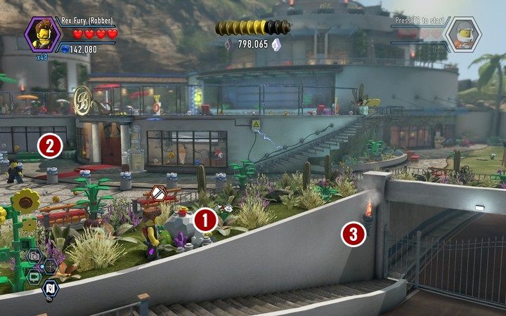 W pierwszym obszarze jakim jest ogród znajdziesz większość sekretów - Sekrety w posiadłości Blackwella w Lego City: Tajny Agent - LEGO City: Tajny Agent - poradnik do gry