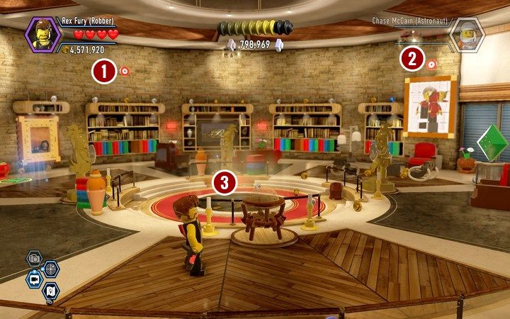 Zestrzel trzy tarcze, by zdobyć fragment tarczy - Sekrety w posiadłości Blackwella w Lego City: Tajny Agent - LEGO City: Tajny Agent - poradnik do gry