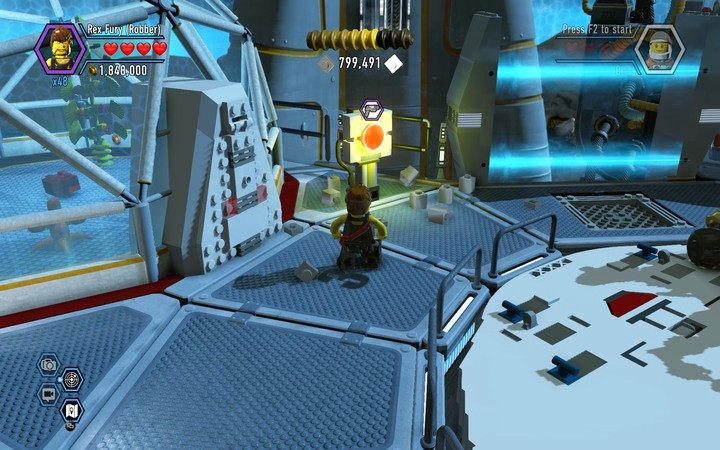 Klocek możesz zebrać ponownie tylko posiadając postać Rexa - Sekrety w stacji kosmicznej w Lego City: Tajny Agent - LEGO City: Tajny Agent - poradnik do gry