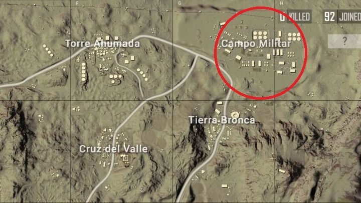 Campo Militar. - PUBG: Miramar, mapa - Ważne miejsca, lądowanie, pojazdy, loot - PUBG - poradnik do gry