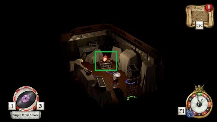 Wejdź w interakcję z gramofonem, żeby uruchomić na nim płytę, którą zabrałeś wcześniej - Uratuj Tequillę | Tequilla Belle | The Sexy Brutale - The Sexy Brutale - poradnik do gry