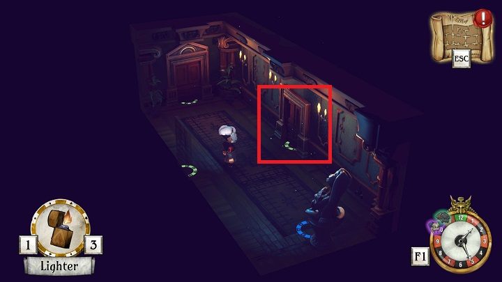 Znajdziesz się w niewielkim korytarzu - Zdobądź zapalniczkę | Greyson Grayson i Redd Rockridge | The Sexy Brutale - The Sexy Brutale - poradnik do gry