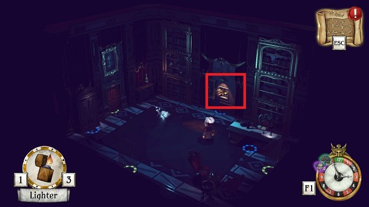 Za odsłoniętym obrazem znajdziesz sejf - Zdobądź zapalniczkę | Greyson Grayson i Redd Rockridge | The Sexy Brutale - The Sexy Brutale - poradnik do gry