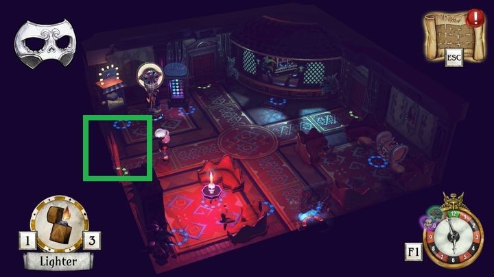 Po powrocie do komnaty startowej skorzystaj z oznaczonych drzwi i przejdź przez korytarz do sąsiedniego pomieszczenia - Aktywuj lewy włącznik | Greyson Grayson i Redd Rockridge | The Sexy Brutale - The Sexy Brutale - poradnik do gry