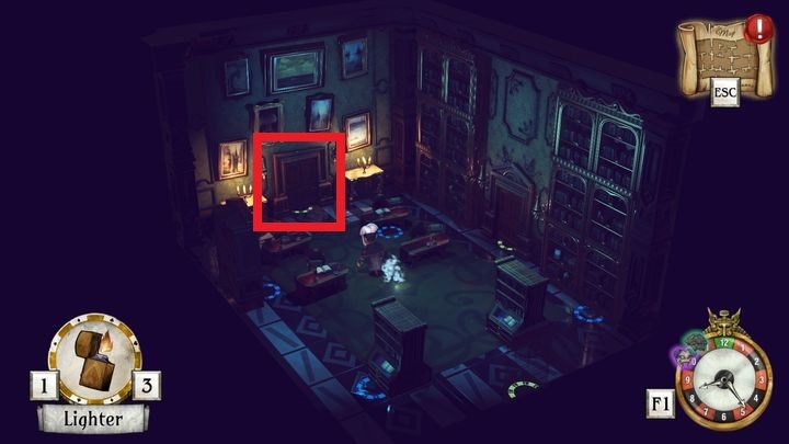 Następnie przejdź do kolejnego, gdzie musisz skorzystać z kolejnych drzwi, żeby znaleźć się w komnacie docelowej - Aktywuj lewy włącznik | Greyson Grayson i Redd Rockridge | The Sexy Brutale - The Sexy Brutale - poradnik do gry