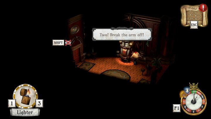 Jeśli przyszedłeś tutaj zaraz po rozpoczęciu dnia to zobaczysz, że pracownik kasyna odczepia ramię od jednej statuy - Poznaj lokalizację ramienia | Thanos Gorecki i Aurum Runes | The Sexy Brutale - The Sexy Brutale - poradnik do gry