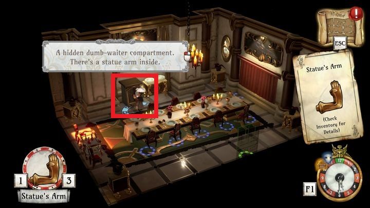 Wejdź do pomieszczenia omijając pracowników i gości - Napraw i nastaw drugą statuę | Thanos Gorecki i Aurum Runes | The Sexy Brutale - The Sexy Brutale - poradnik do gry