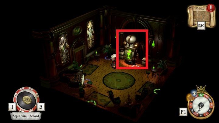 Wejdź do pokoju ze statuą i za pomocą interakcji napraw ją - Napraw i nastaw drugą statuę | Thanos Gorecki i Aurum Runes | The Sexy Brutale - The Sexy Brutale - poradnik do gry