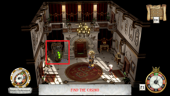 Pierwsza z nich znajduje się w pierwszym pomieszczeniu w którym znalazłeś się po uratowaniu Reginalda Sixpence - Nastaw ostatnią statuę i zakończ zadanie | Thanos Gorecki i Aurum Runes - The Sexy Brutale - poradnik do gry