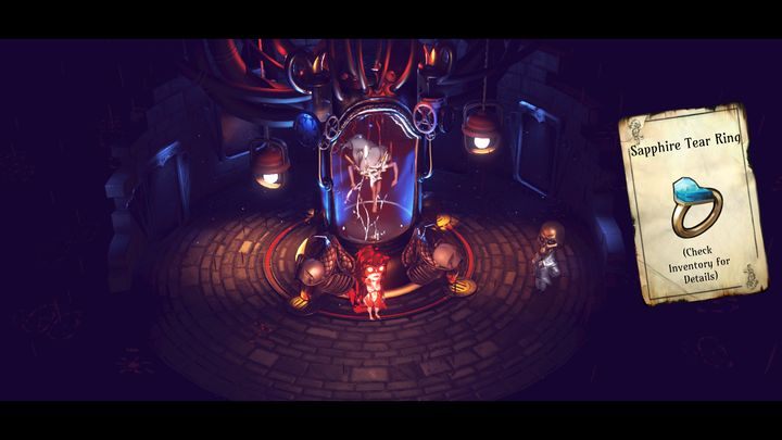 Po wejściu do tajemniczego pomieszczenia czeka cię dłuższy przerywnik podczas którego poznasz swojego antagonistę - Pierścień i maska | Lucas Bondes | The Sexy Brutale - The Sexy Brutale - poradnik do gry