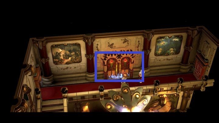 Przejdź do drzwi wskazanych przez mężczyznę i użyj na nich czerwonego pierścienia - Uratuj Lucasa | Lucas Bondes | The Sexy Brutale - The Sexy Brutale - poradnik do gry