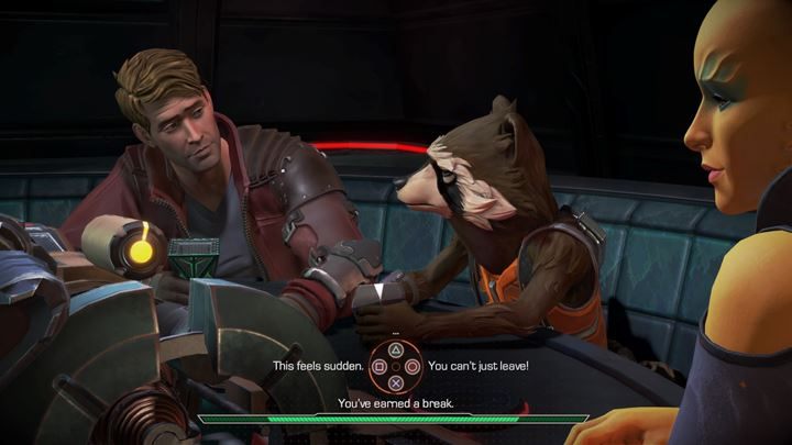 Komentarz: Niezależnie od wyboru Ratchet nie podejmie jeszcze decyzji o opuszczeniu strażników - Knowhere - wizyta w barze | Guardians of the Galaxy - Guardians of the Galaxy: The Telltale Series - poradnik do gry